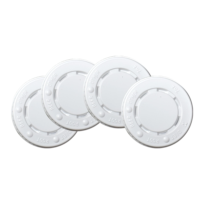White Disposable Plastic Lids for Paper Beverage Cups