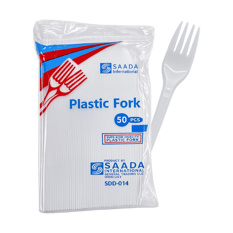 Saada White Plastic Disposable Forks – Superior Quality Cutlery Pack (50 Pcs)